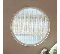 Fenêtre Ronde en Verre trempé, pivotante à 360°, hublot à Ouverture Ronde, en Alliage d'aluminium, Montage encastré, pour Salle de Bain, Chambre, Salon (Blanc-B, 60 cm)