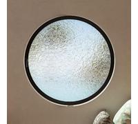 Fenêtre Ronde en Verre trempé, pivotante à 360°, hublot à Ouverture Ronde, en Alliage d'aluminium, Montage encastré, pour Salle de Bain, Chambre à Coucher, Salon (Noir, 100 cm)