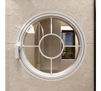 Fenêtre Ronde Encastrée Pour Abri De Jardin,Hublot Pivotant À 360° Avec Poignées,Fenêtre Coulissante En Alliage D'aluminium,Fenêtres En Verre Trempé Ventilées Rotatives Pour Salle(60CM/23.6IN)