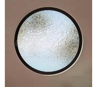 Fenêtre Ronde pivotante à 360°, hublot en Verre trempé avec Cadre en Aluminium, fenêtres de Ventilation de Remplacement pour Salle de Bain, Salon, Cuisine(Water Ripple Black,100cm/39.4in)