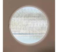 Fenêtre Ronde pivotante à 360°, hublot en Verre trempé avec Cadre en Aluminium, fenêtres de Ventilation de Remplacement pour Salle de Bain, Salon, Cuisine(Printed White,90cm/35.4in)