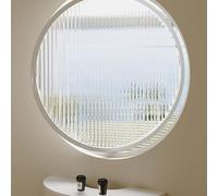 Fenêtre Ronde pivotante en Verre, hublot pivotant en Verre trempé, fenêtre de cabanon rotative à 360° personnalisée avec Film de Protection Solaire et Gants pour Chambre (Blanc, 75 cm/29,5 p