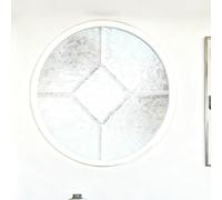 Fenêtre Ronde Rotative À 360°,Éclairage Rond Fenêtre Avec Poignée,Hublot D'ouverture Circulaire,Fenêtre D'observation De Ventilation Pour Décoration,Magasin À Domicile,Cuisine(White3,60cm/23.6in)