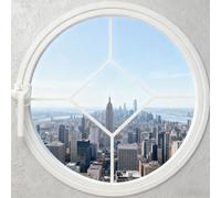 Fenêtre Ronde Rotative À 360°,Éclairage Rond Fenêtre Avec Poignée,Hublot D'ouverture Circulaire,Fenêtre D'observation De Ventilation Pour Décoration,Magasin À Domicile,Cuisine(White1,60cm/23.6in)