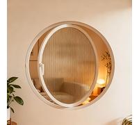 Fenêtre Ronde Rotative À 360°, Hublot Coulissante Encastrée, Fenêtres À Battant En Verre Trempé Ventilées Avec Poignée, Pour Salle De Bain Et Cuisine(White,90cm/35.4in)