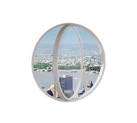 Fenêtre Ronde Rotative À 360°, Hublot En Ventilées, Fenêtre Coulissante Pivotant À Axe Central, Pour Grenier, Chambre À Coucher Cuisine Cloison De Séparation(White,80cm/31.5in)