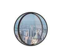 Fenêtre Ronde Rotative À 360°, Hublot En Ventilées, Fenêtre Coulissante Pivotant À Axe Central, Pour Grenier, Chambre À Coucher Cuisine Cloison De Séparation(Black,100cm/39.4in)