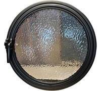 Fenêtre Ronde rotative à axe Central, hublot en Verre trempé avec poignée verrouillable, hublot de Remplacement pour Ventilation et magasins (Noir, 90 cm/35,44 po)
