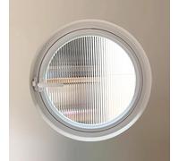 Fenêtre Ronde Rotative Avec Cadre En Aluminium Et Verre Trempé,Fenêtre À Battant Pivotante À 360°,Fenêtre D'aération,Fenêtre Coulissante Pour Salle De Bain,Chambre,Salon,Cave(White,40cm/15.7in)