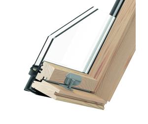 Fenêtre toit motorisée, Bois, RoofLite+ by Velux, Solid Pine, 55x78 cm, int. Pin, ext. similaire gris