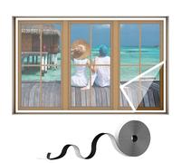 Fenêtres anti poussière 70x120cm Moustiquaire de Fenêtre et Bande Adhesive,Pour rénovation transformation assainissement,Blanc