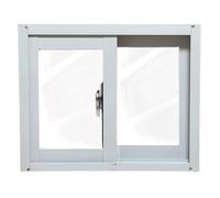 Fenêtres Coulissantes Blanches Compactes, Fenêtres Coulissantes en Alliage D'aluminium Avec Verre Trempé et Moustiquaires, Adaptées aux Sous-sols(100x150cm/39x59in)