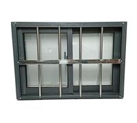 Fenêtres Coulissantes en Alliage D'aluminium Avec Moustiquaires de Protection, Fenêtres Coulissantes Noires for Sous-sol, Dotées de Vitres Transparentes(60x80cm/24x32in)