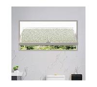 Fenêtres coulissantes rectangulaires rotatives à 360°, fenêtres de ventilation encastrées avec poignées et verre trempé pour salle de bain et bureau(White-bo,35x22in/88x55cm)