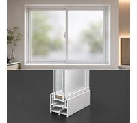 Fenêtres coulissantes verrouillables à double ouverture, double vitrage, cadres en aluminium avec moustiquaires, pour salle de bain, garage et maison(White,29 * 18in)
