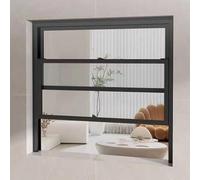Fenêtres coulissantes verticales pour abris de service - Fenêtres commerciales en verre 70 x 140 cm pour restaurants, salles de bains et chariots à collations mobiles