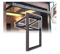 Fenêtres De Service De Concession Pliantes, Fenêtres Coulissantes Pliables Avec Verre Renforcé Et Serrures, Fenêtre Pliante Verticale For Voiture-restaurant/café((WXH)113x97cm)