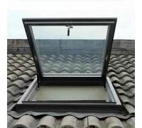Fenêtres de toit plat en aluminium, lucarnes avec sortie de secours, résistantes aux intempéries, adaptées aux sous-sols et aux vérandas(95x95)