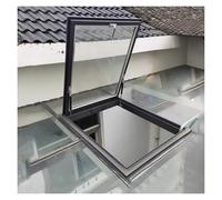 Fenêtres de Toit Plates avec puits de lumière, Trappe d'accès Robuste pour combles avec Double vitrage trempé, Couvercle de puits de lumière étanche à la Pluie pour fenêtres de Toit (55 x 75