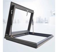 Fenêtres De Toit Pour Maison, Couverture De Lucarne, Fenêtre De Toit Sous-Sol, Lucarne Aluminium Double Vitrage, Porte Sécurité Toit Pour Véranda/Abri(LxW:55x55cm(22x22in))
