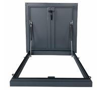 Fenêtres de Toit Trappe de Puits en Aluminium, Ouverture D'accès Au Grenier Porte pour L'entretien du Toit Lucarne pour Plafond Grenier Sous-Sol
