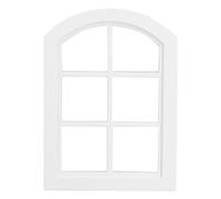 Fenêtres miniatures en bois pour maison de poupée, fenêtre en arc blanc, bleue