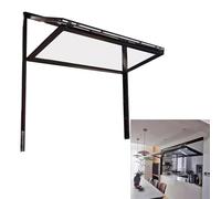 Fenêtres Pliantes pour Concessions, Fenêtres Coulissantes Pliables avec Verre Renforcé, Fenêtre Verticale pour Wagon-restaurant/Café/Boulangerie(WxH 36x40in/91.4x101.6cm)