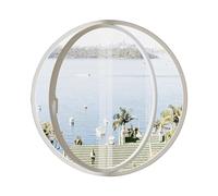Fenêtres rondes en verre, pivot central à 360°, montage encastré, fenêtres à battants ventilées pour décoration d'intérieur et greniers, idéales pour les sous-sols