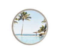 Fenêtres rotatives à 360° en verre - Fenêtres de ventilation en alliage d'aluminium en verre trempé de rechange pour hublot Blanc C 60 cm Idéal pour la maison et le bureau