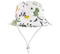 FenFang Chapeau de Soleil Enfant, Casquette de Plage Bebe Chapeau de Pêcheur Garçon Fille, Coton Chapeau Bob Bord Large, Chapeaux de Seau Été 1 2 3 4-8 Ans (as4, Age, 1_Year, 2_Years, Beige)