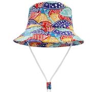 FenFang Chapeau de Soleil Enfant, Casquette de Plage Bebe Chapeau de Pêcheur Garçon Fille, Coton Chapeau Bob Bord Large, Chapeaux de Seau Été 1 2 3 4-8 Ans (as4, Age, 4_Years, 8_Years, Vert)