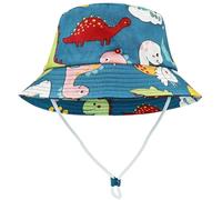 FenFang Chapeau de Soleil Enfant, Casquette de Plage Bebe Chapeau de Pêcheur Garçon Fille, Coton Chapeau Bob Bord Large, Chapeaux de Seau Été 1 2 3 4-8 Ans (as4, Age, 1_Years, 2_Years, Vert Foncé)