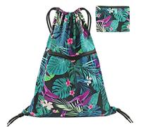 FenFang Sac à Dos à Cordon Grand en Tissu pour Sport, Gym, École - Cordelette de Serrage pour Fille, Garçon, Natation, Yoga, Voyage, Plage - Pour Femme, Homme, Enfants