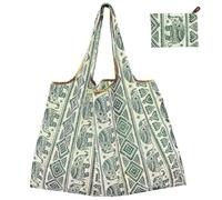 FenFang Sac Pliable Courses Poche Grande，Sac à Provisions Cabas Réutilisable, Sac Shopping Pliable Pochette Tissu, Sac Grocery Bandoulière pour Extérieur Voyage, 56 X 67 cm