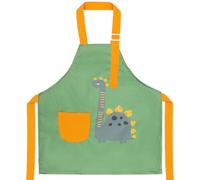 FenFang Tablier Cuisine Enfant Imperméable, Tablier Peinture Réglable, Tabliers Garcons Filles de Jardinage Chef pour Cuisson Pâtisserie Artisanat Coloriage École Fête 2-12 Ans (Dinosaure Vert, S)