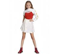 FENFATUO Costume de zombie 3 pièces pour fille - Costume de pom-pom girl - T-shirt en maille - Jupe courte à capuche - Tenue avec bracelet