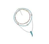 Feng Shui Accessoires pour Filles, 3 pièces, Collier de Perles colorées, Collier de Perles de Plage, Ras du Cou, Colliers de Perles, Cadeau d'anniversaire Turquoise