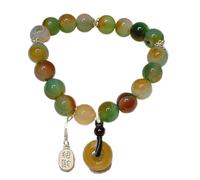 Feng Shui Agate Harmony Buckle/Ancienne Coin Charme Natural Crystal Spiritual Chakra Gems Lucky Wealth Amulet Talisman for Prosperity Money Luck / 1988