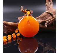 Feng Shui Ambre Richesse Pendentif Collier avec Boucle Harmonie Naturel Authentique Chakra Guérison Reiki Attirer La Richesse Amulette Bonne Fortune Ward Esprits Bonne Chance Collier,B