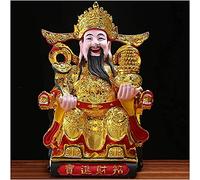Feng Shui CAI Shen Statue Sculpture Figurine Room Decor Crafts Ornement Cadeaux God of Wealth Decoration for Luck & Wealth Perfect pour Votre Maison ou Votre Bureau Best Gift for Business Opening