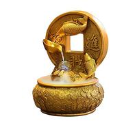 Feng Shui Cascade d'intérieur de méditation Zen Corne d'abondance Ornements d'eau décoratifs Fontaine de Table Cascades d'intérieur en Cascade Boule de Rotation de Bureau pour Cadeau