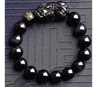 Feng Shui Chanceux Agate Naturelle à Quartz Talisman Pierre Précieuse Obsidienne en Cristal Reiki Cristal Chakra Pierres Amulette de Richesse,Obsidienne Noire