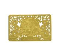 Feng Shui Chi lin/Pi Yao Wealth Gold Card W4277