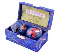 Feng Shui chinois boules de santé (Bleu avec Phoenix et dragon) de 3.8 cm/3,8 cm Fengshuisale Rouge Bracelet cordon F1117 4.2cm bleu