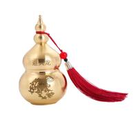 Feng Shui Chinois Laiton Hu Lou Citrouille Statue Laiton Wu Lou Cucurbit Décoration de la Maison Table Étagère Ornements Chanceux Protection Figurine Happy Hu Lu Rétro Wu Lou Lucky Amulet Lucky Charm
