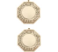 Feng Shui Clare Mirror Set Of 2 Mirror Bagua Vastu Mirror Decoration Pakua Mirror Positive Energy Mirror Bagua Mirror Ornament Feng Shui Brass