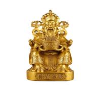 Feng Shui Décoration d'intérieur Laiton Chinois Richesse Dieu Caishen Sculpture Laiton Fengshui Dieu Statue Prospérité Fortune Richesse Cadeau 4.7 * 3