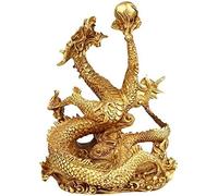 Feng Shui Dragon Dragon Statue Statue Sculpture Collectible Ornements Richesse succès Good Lucky Gifts Home Office Tabletop Decor 0804