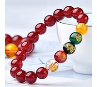 Feng Shui en Cristal d'agate Naturelle Cinq éléments Dieu de la Richesse Bonne Chance amulette Reiki Cristal Chakra Pierres Femmes Hommes Bijoux Cadeaux