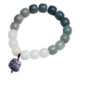 Feng Shui, en Obsidienne Noire Feng Shui, Perles en Baril dégradé de 9 x 10 mm, Obsidienne argentée sculptée, Pendentif Porte-Bonheur, élastique, amulette spirituelle pour la Chance, l'argent